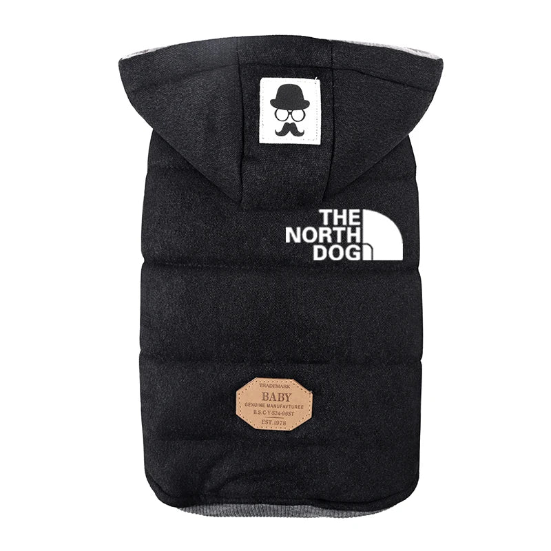 Blue/Gray Winter Warm Dog Clothes Hooded Thick Cotton Soft Pet Clothing Cat Puppy Dogs Coat Jackets S-XXL