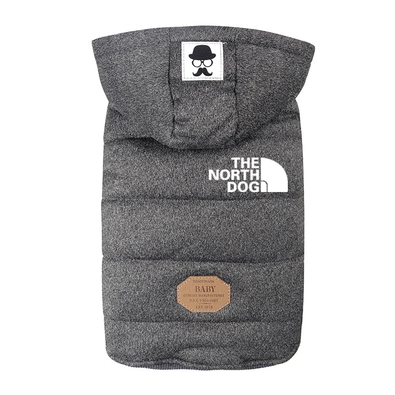 Blue/Gray Winter Warm Dog Clothes Hooded Thick Cotton Soft Pet Clothing Cat Puppy Dogs Coat Jackets S-XXL