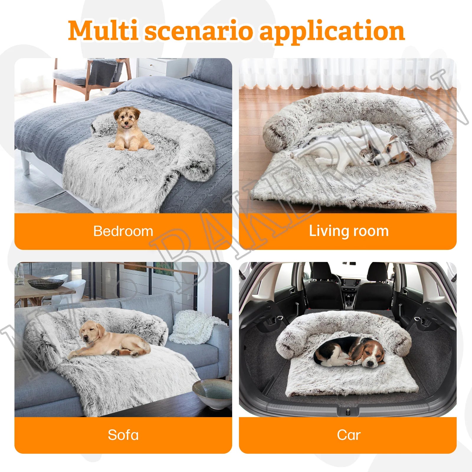 S-XXL  Pet Dog Bed Sofa For Dog Pet Calming Bed Warm Nest Washable Soft Furniture Protector Mat Cat Blanket Large Dogs Sofa Bed