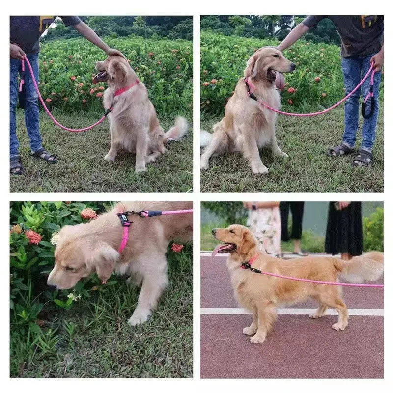 Reflective Dog Leash Strong Nylon Dog Leash For Large Medium Small Dog Leash Ropes Pet Accessories Golden Retriever Labradors