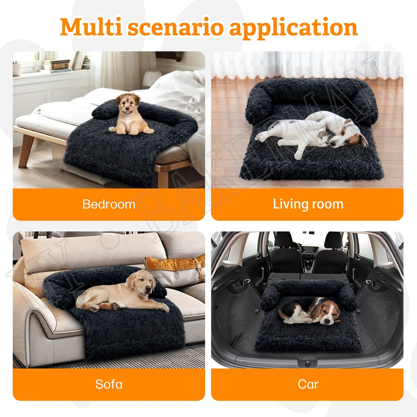 S-XXL  Pet Dog Bed Sofa For Dog Pet Calming Bed Warm Nest Washable Soft Furniture Protector Mat Cat Blanket Large Dogs Sofa Bed