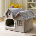 Foldable Luxury Pet House with Detachable Warm Mat