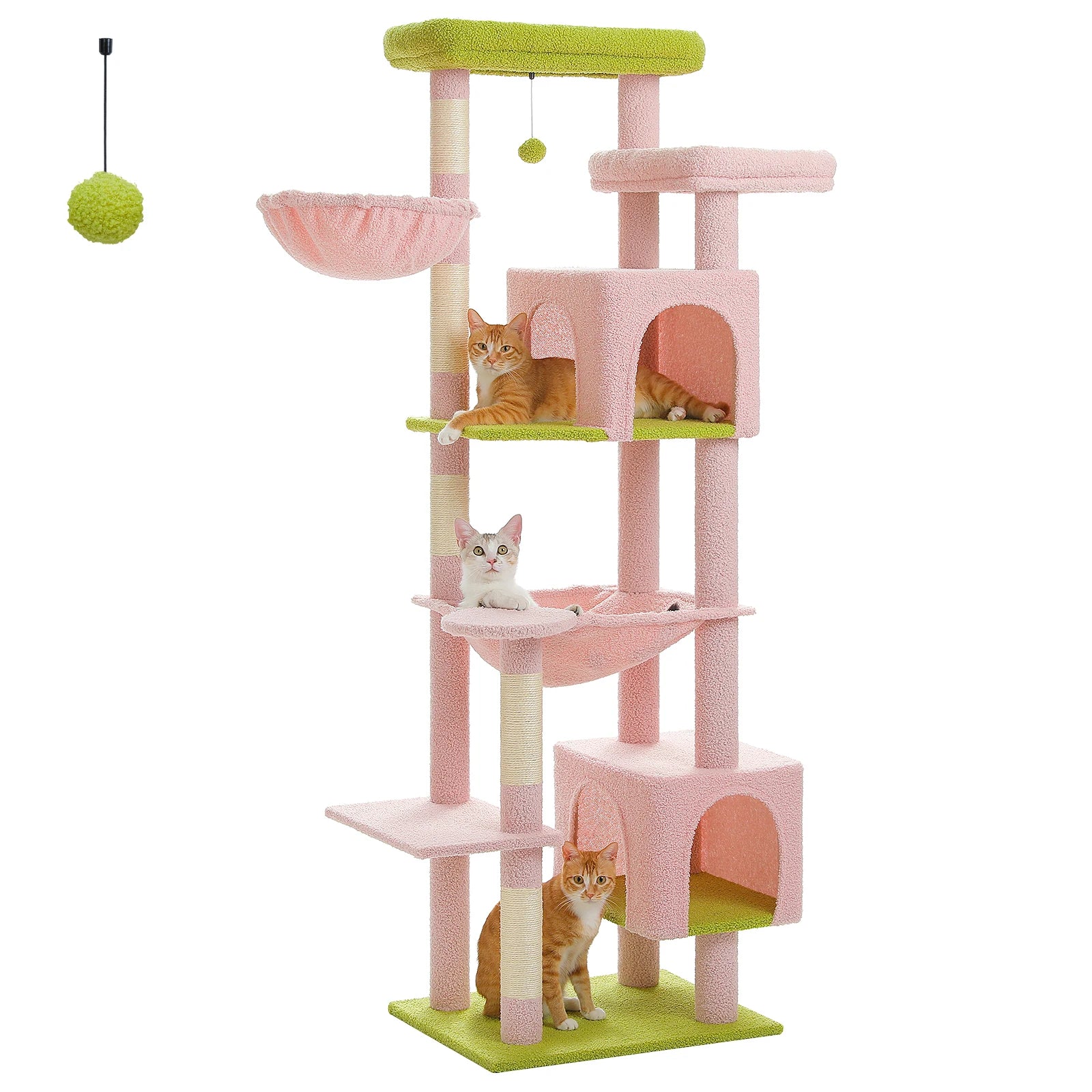 Large Cat Tree for Indoor Large Adult Cats, Multi-Level Cat Tower with Scratching Posts Super Large Hammock Cozy Condo Top Perch