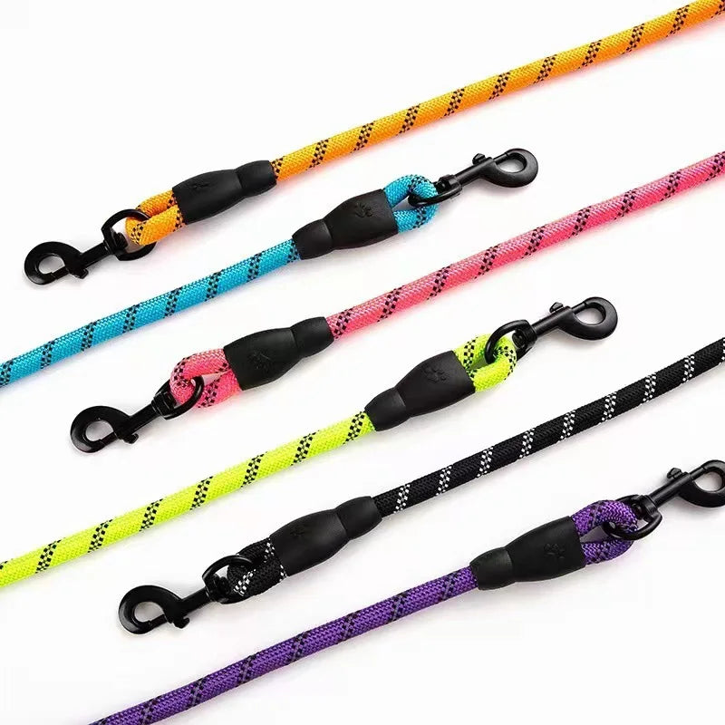 Reflective Dog Leash Strong Nylon Dog Leash For Large Medium Small Dog Leash Ropes Pet Accessories Golden Retriever Labradors