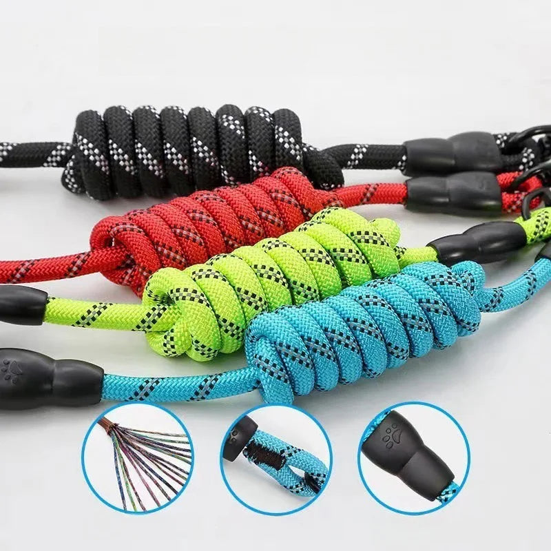 Reflective Dog Leash Strong Nylon Dog Leash For Large Medium Small Dog Leash Ropes Pet Accessories Golden Retriever Labradors