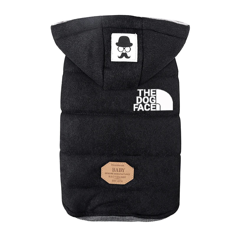 Blue/Gray Winter Warm Dog Clothes Hooded Thick Cotton Soft Pet Clothing Cat Puppy Dogs Coat Jackets S-XXL
