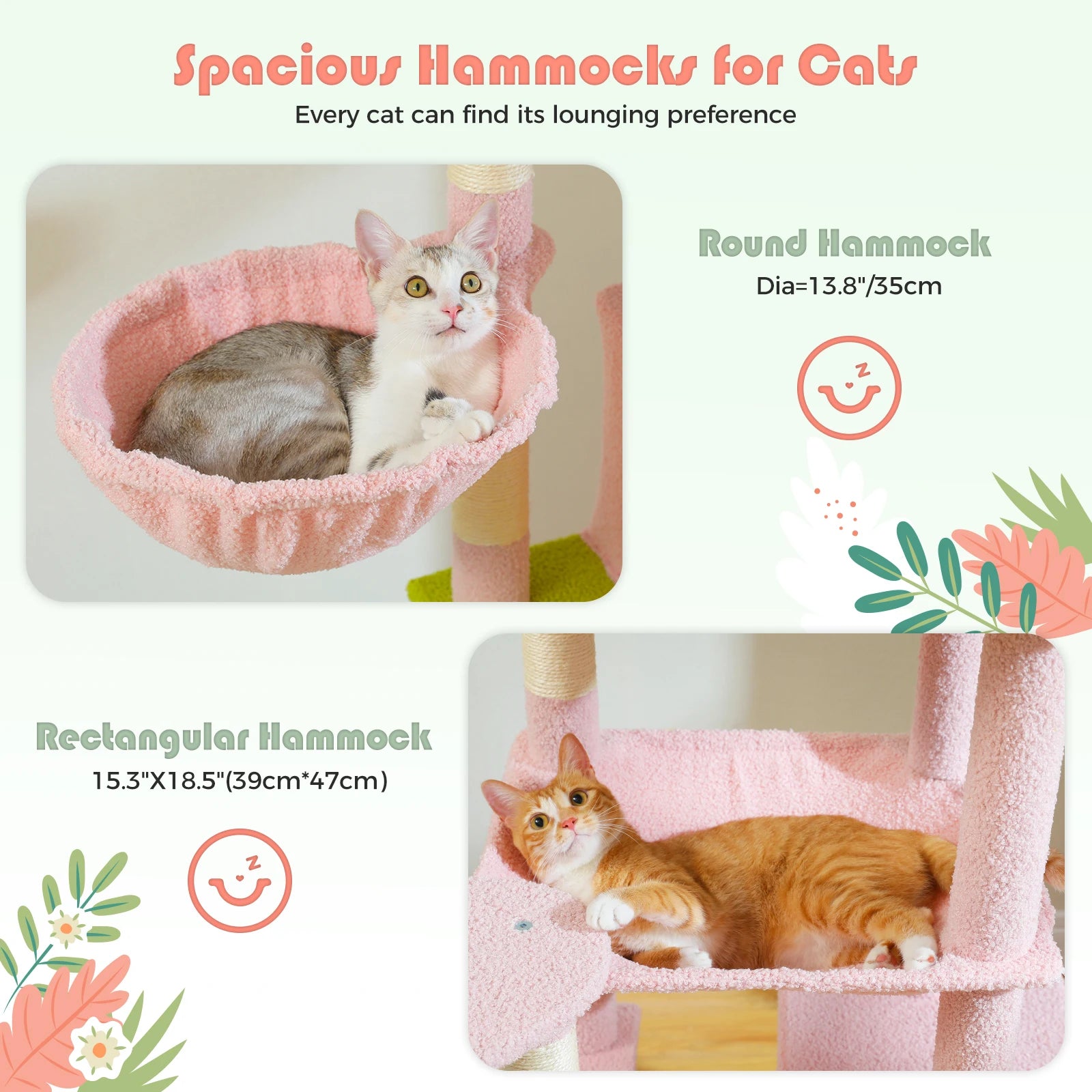 Large Cat Tree for Indoor Large Adult Cats, Multi-Level Cat Tower with Scratching Posts Super Large Hammock Cozy Condo Top Perch
