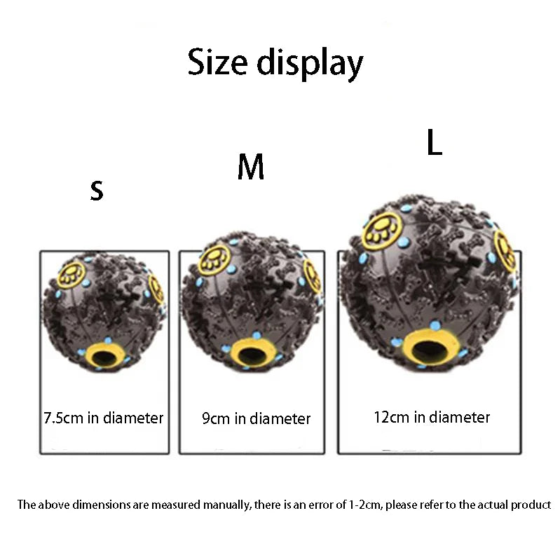 3 Color Squall Ball Pet Food Dropping Ball Pet Puzzle the Toy Dog Toy Sounding Toy Squeaky Ball round